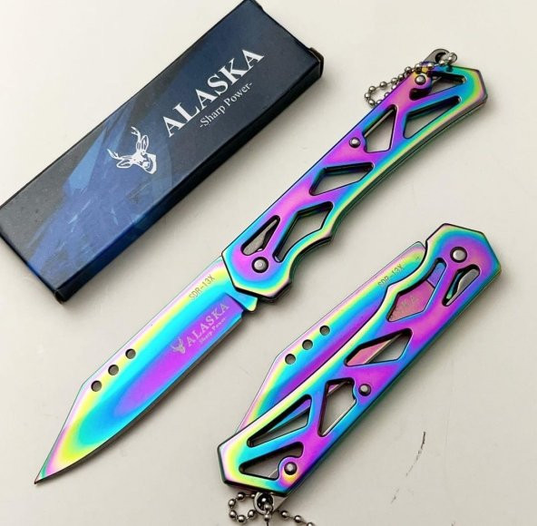 17 cm komple çelik manuel rainbow bıçak