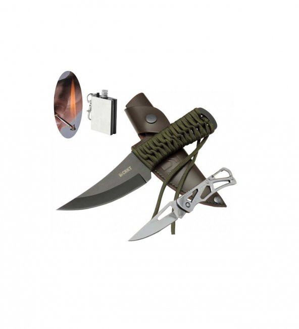 CRKT Serisi 2712 BK 22.5 CM Scrub Fixed Bıçak Çakı S