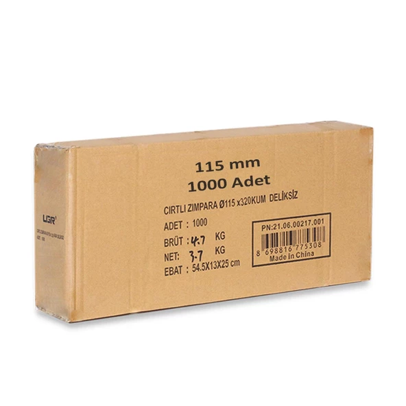 1000 Adet Cırt Zımpara 115 mm Spiral Avuç Taşlama Jumbo Paket - 7