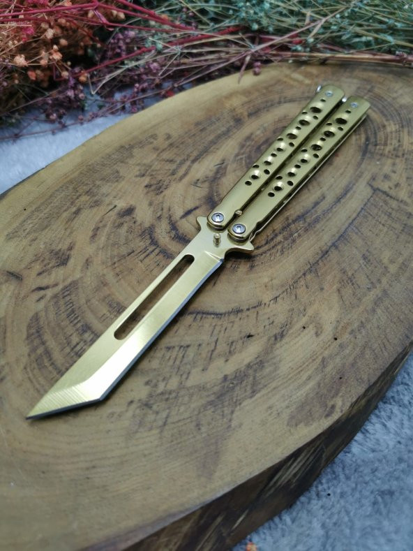 22 cm gold çelik kelebek