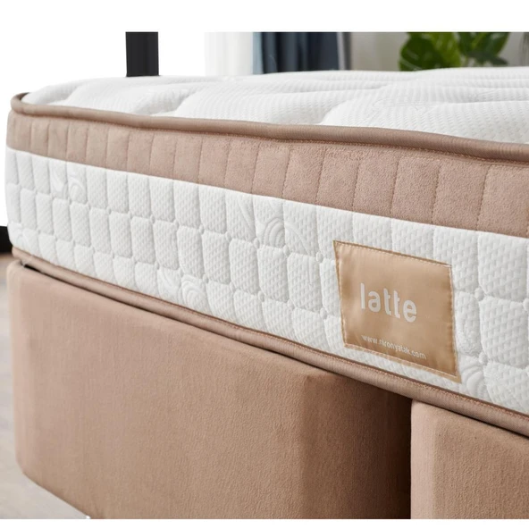 Niron Latte 200x200 Çift Kişilik Yatak Full Ortopedik Sert Yatak - Resim 6