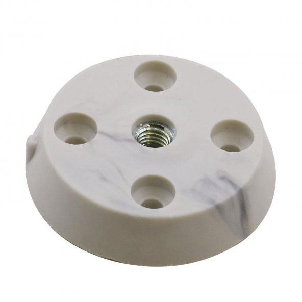 Mobilya Masa Sehpa Ayağı Bağlantı Aparatı Düz Ayak Tabanı Beyaz (4 ADET) - 2