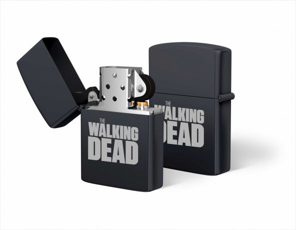 The WalkingDead Logolu Benzinli Metal Çakmak Lazer Kazıma