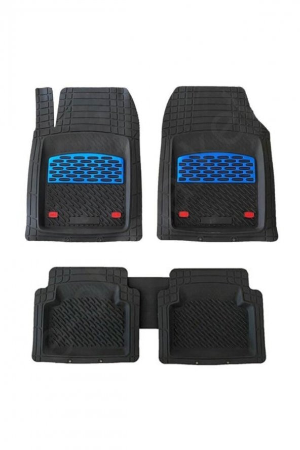 Safir Tüm Araçlara Uyumlu Derin Havuzlu Paspas 5 Parça MAVİ - 2