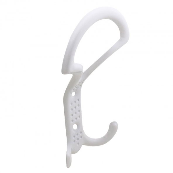 Portmanto Vestiyer Duvar Askısı Metal Dolap Elbise Askılığı Beyaz