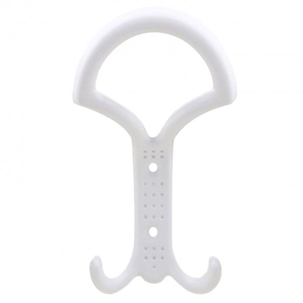 Portmanto Vestiyer Duvar Askısı Metal Dolap Elbise Askılığı Beyaz - 2