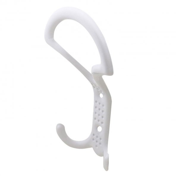 Portmanto Vestiyer Duvar Askısı Metal Dolap Elbise Askılığı Beyaz - 4