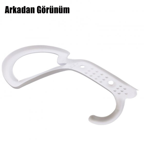 Portmanto Vestiyer Duvar Askısı Metal Dolap Elbise Askılığı Beyaz - 5