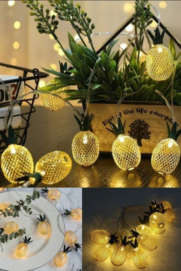 Dekoratif Hediye Ananas Şerit LED Işık Pineapple  1metre