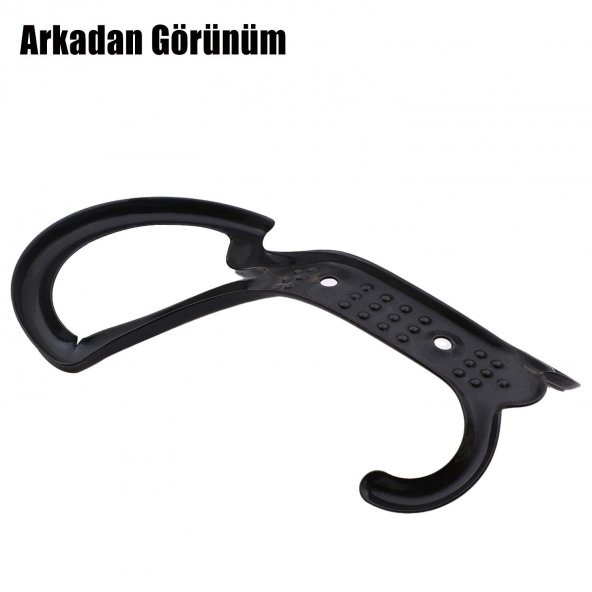 Portmanto Vestiyer Duvar Askısı Metal Dolap Elbise Askılığı Siyah - 5