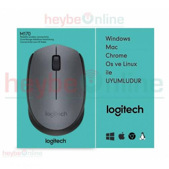 OUTLET -Logitech M170 Kablosuz Mouse-Gri - OUTLET
