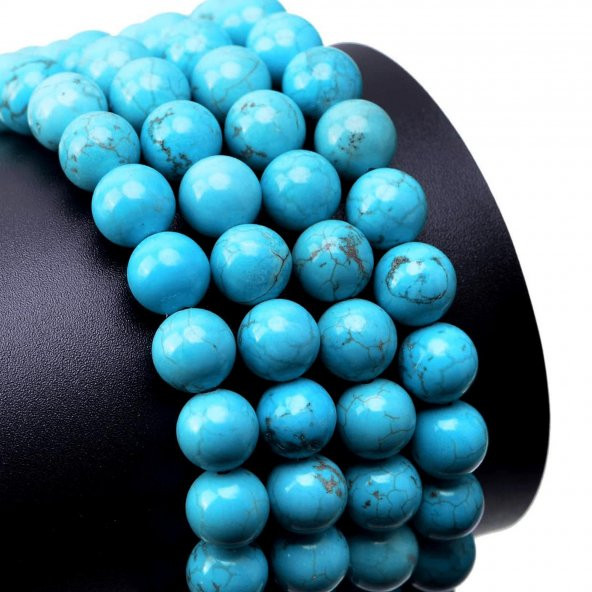 Turkuaz Renkli Doğaltaş Unisex Bileklik - 2