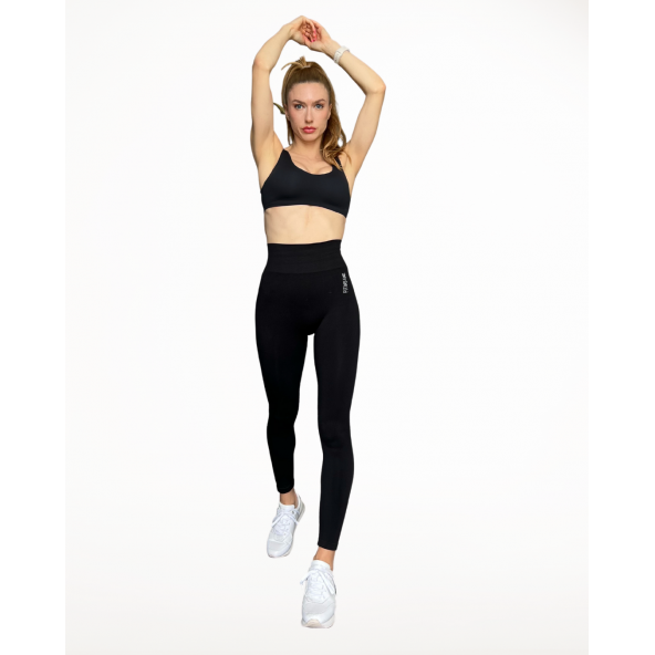 Fitinsane Seamless Toparlayıcı Siyah Spor Tayt