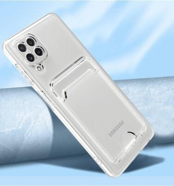 Samsung Galaxy M12 Kılıf Kartlıklı Şeffaf Setra Clear Silikon Kapak - 3