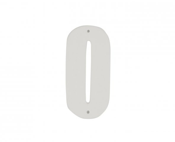 Kapı Numarası | Seramik Bisküvi Boyanabilir Obje - 0 Numara (Ham Ürün) ürün görseli
