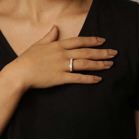 Cetaş Sedef Minima Yüzük