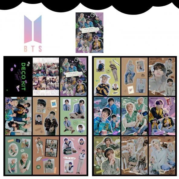 Kpop Dünyasi BTS  Deco Kit  Fotokart Seti