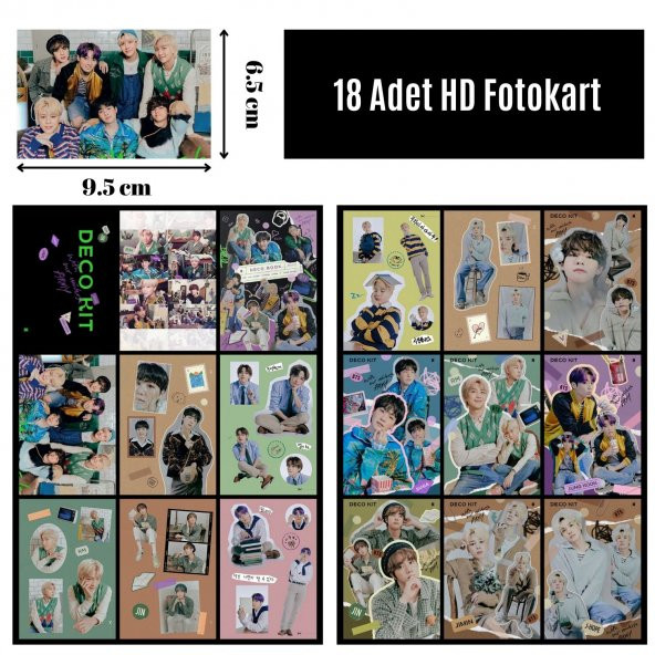 Kpop Dünyasi BTS  Deco Kit  Fotokart Seti - 3