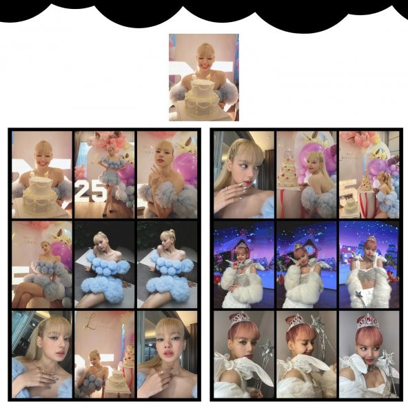 Kpop Dünyasi BLACKPINK LISA  Birthday  Fotokart Seti