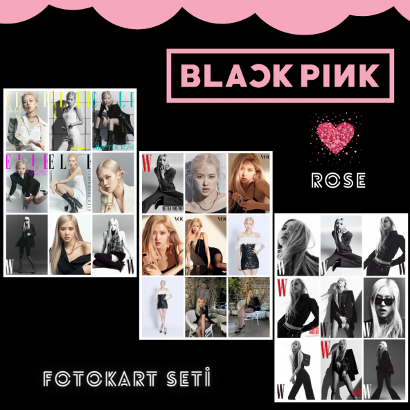 Blackpink BLACKPINK  Love Rose  Fotokart Seti