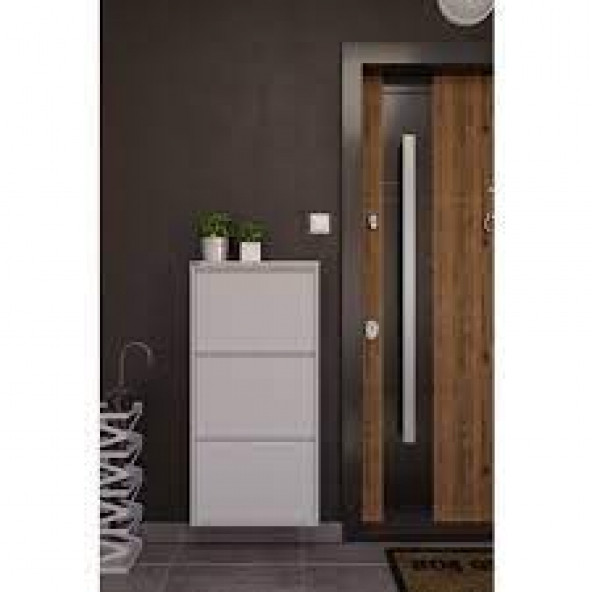 AHM Metal Grup 3lü Beyaz Metal Ayakkabılık - 3