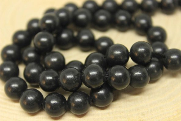 Shungite (Şungit) Taşı 8mmadet - Resim 3