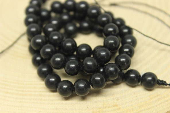 Shungite (Şungit) Taşı 6mm/2 adet - 2