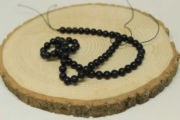 Shungite (Şungit) Taşı 6mm/2 adet - 4