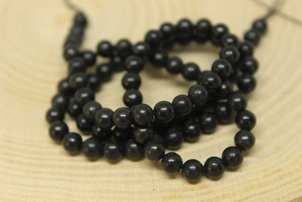 Shungite (Şungit) Taşı 4mm/3 adet - Resim 2