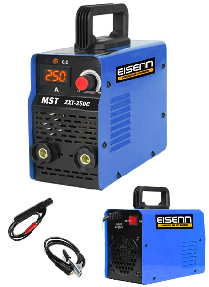 Eisenn Germany Yeni Nesil 250 AMP Dijital Göstergeli İnvertör Kaynak Makinası Çift Kartlı Hava Soğutmalı
