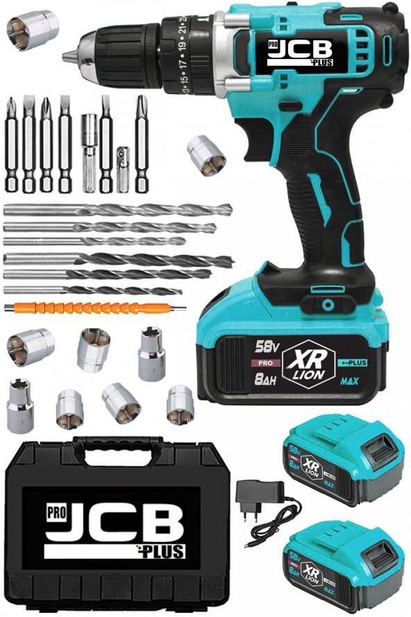 ProJcb Plus American G 5800 Blue Copper Series Lithium Samsung Çift Akülü Matkap + Usta Set