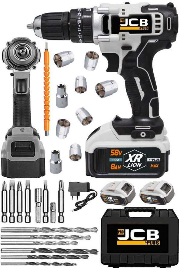 ProJcb Plus American G 5800 Gray Galaxy Series Lithium Samsung Çift Akülü Matkap + Usta Set