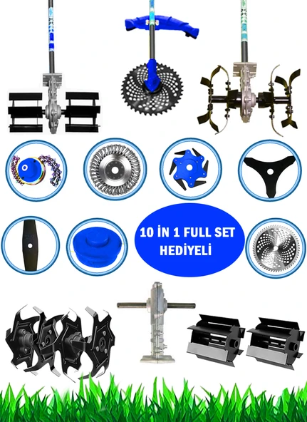 Eisenn Germany 10 In 1 Torq Motor 20 Hp Sırt Tırpan Toprak Eşeleme Akrobat Çapalama Aparatı - 2