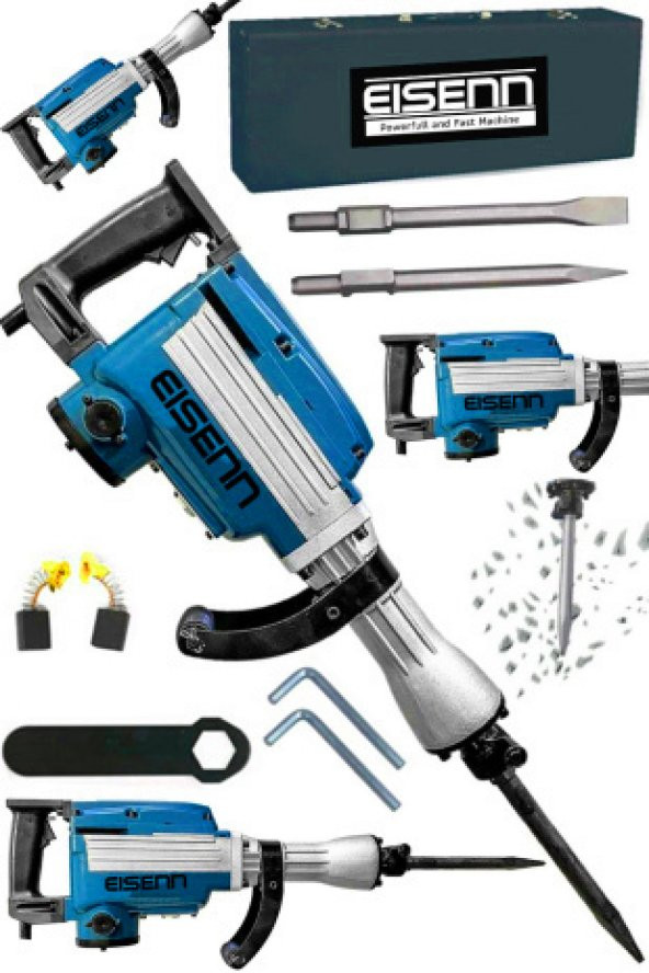 Eisenn Germany Teknoloji GSH SERİES 3800 W 58 JOULE 18 KG Professıonel Kırıcı Uç Hediyeli