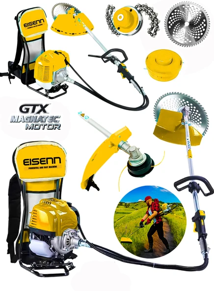 Eisenn Alman Teknology Stil Seri 20 Hp Sırt Tipi Ot Çim Çalı Biçme Tırpanı