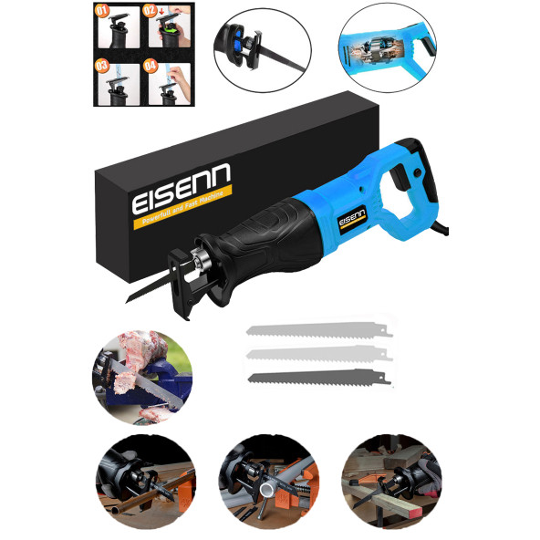 Eisenn Germany Technology Tİtan 4900 W Prof Tİlki Kuyruğu 3 Adet Bıçak Hediye