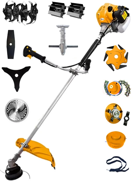 Wacker Pro Alman WX-F80 11 İn 1 FUL Set Yan Tipi Benzinli Tırpan + Toprak Eşeleme + Akrobat Çapa Roket Başlık - 3