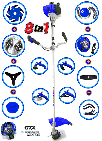 Eisenn Alman 8 In 1 Hard 20 Hp Metal Şanzuman Yan Tipi Ot Çim Çalı Çayır Çim Biçme Tırpanı