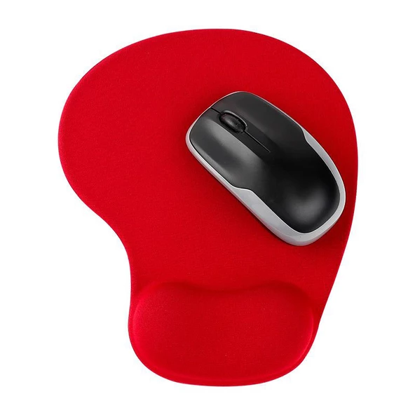 Bilek destekli mouse pad kaydırmaz tabanlı mouse pad kırmızı - 2