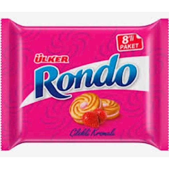 ÜLKER RONDO ÇİLEKLİ KREMALI 8Lİ 488GR