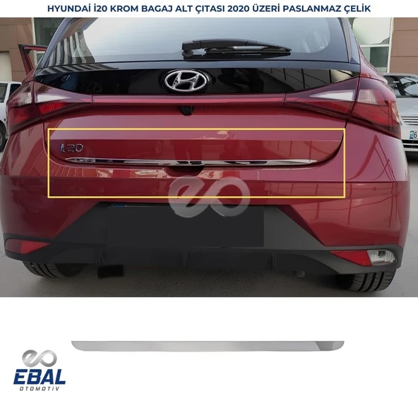 Hyundai İ20 Krom Bagaj Alt Çıtası 2020 Ve Üzeri P.Çelik ürün görseli 1