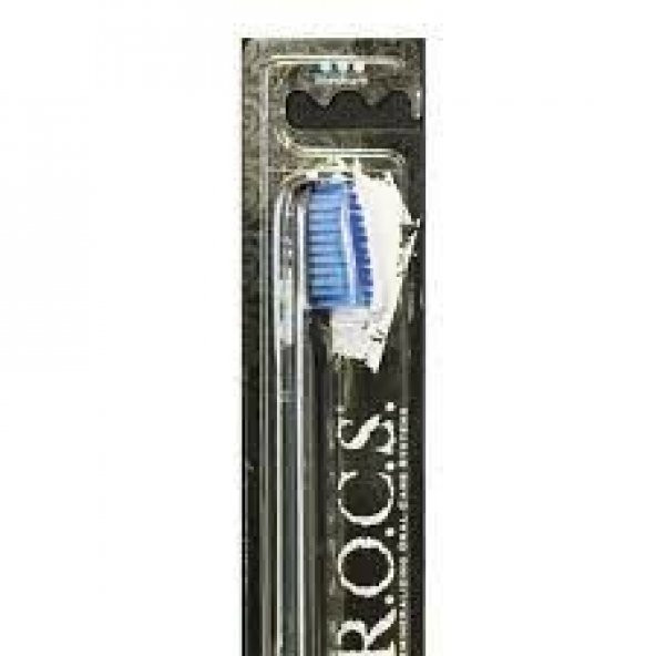 Rocs Black Edition Diş Fırçası Medium - Mavi
