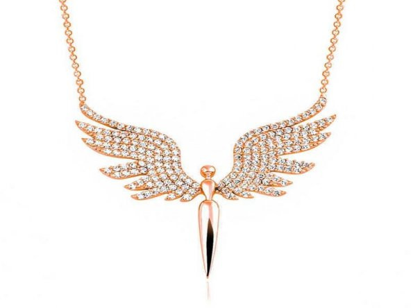 925 Ayar Gümüş Mikail Meleği Kadın Kolye ürün görseli