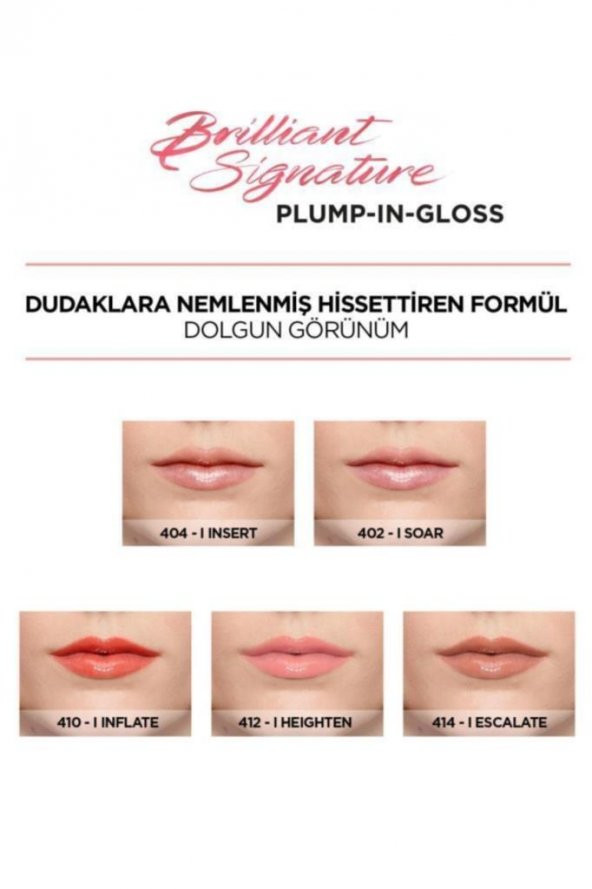 LOréal Paris Brilliant Signature Plump in Gloss Ruj 402 I Soar - Resim 5