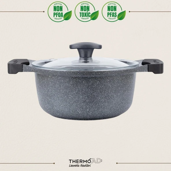 Thermoad Graneu 20 cm Derin Tencere Gri