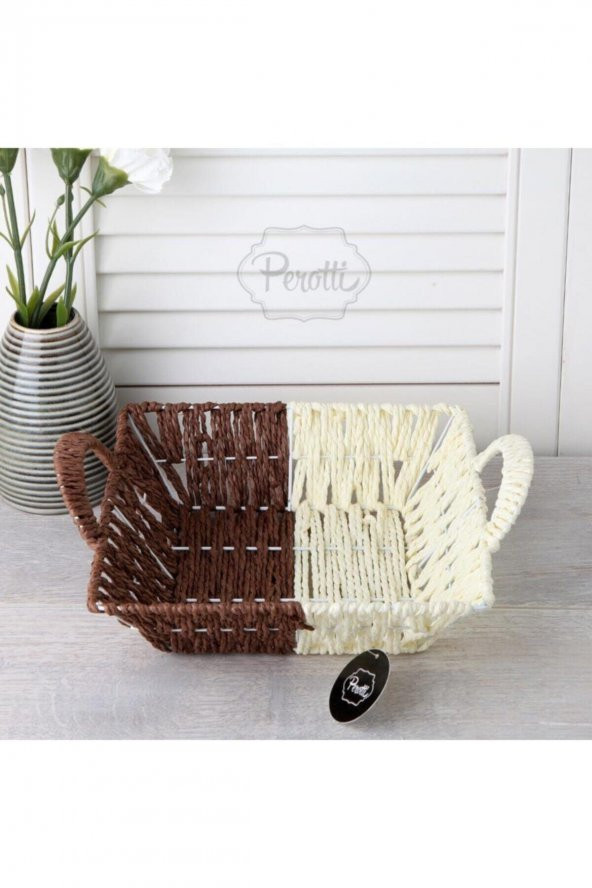 Perotti Kare Örgü Ekmek Sepeti 10695 ürün görseli