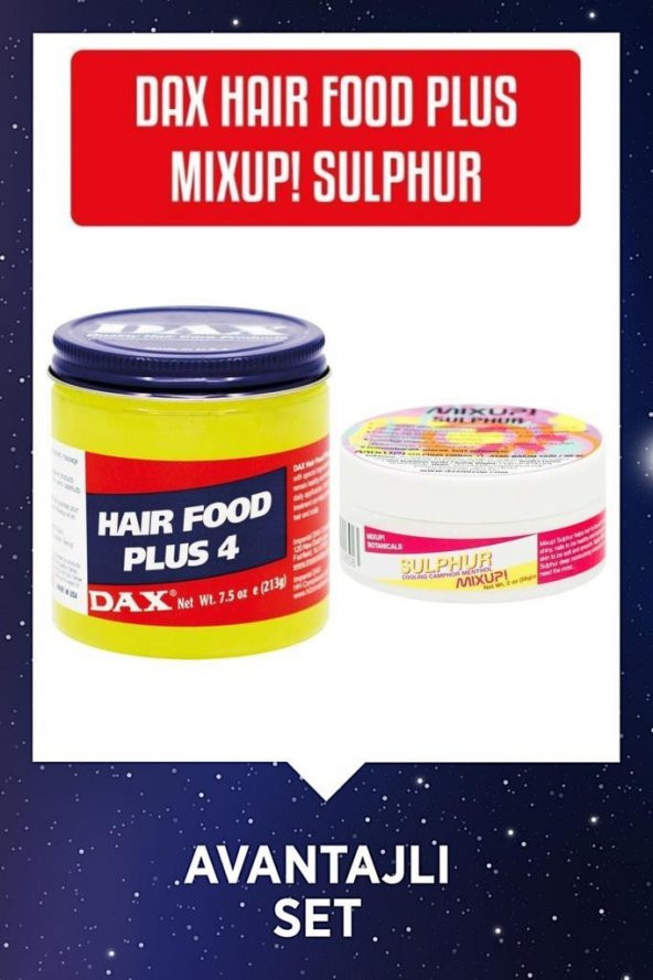 Dax Hair Food Plus 213 g X Mixup! Sulphur 56 g 2li set