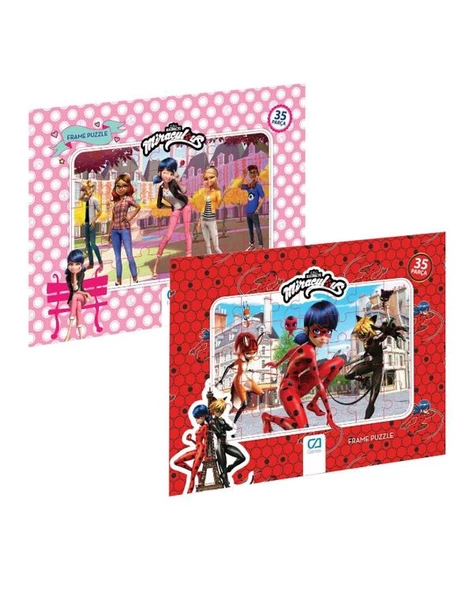 Miraculous 35 Parça Frame Puzzle 2li Set