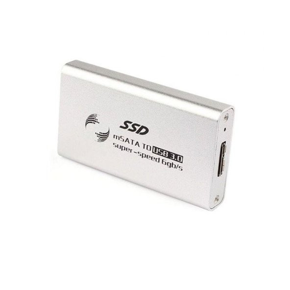 USB 3.0 to msata ngff 1,8" ssd harici harddisk kutusu gümüş