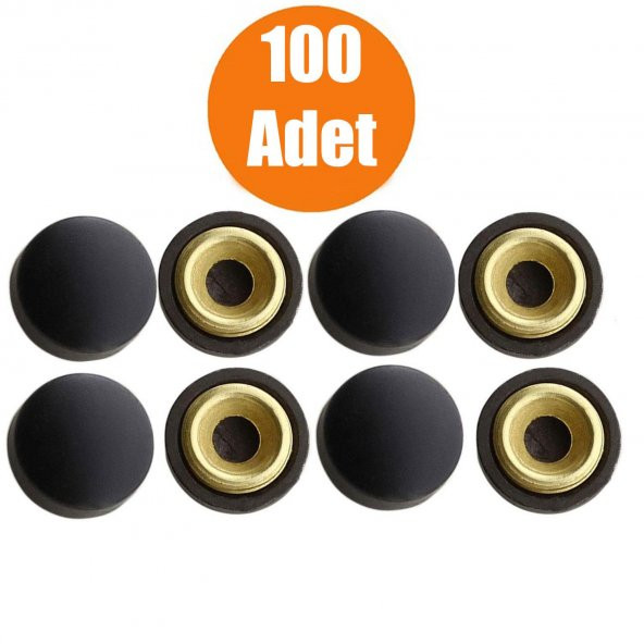 Vida Kapağı Kapatıcı 15 mm Mat Siyah Vida Tapası Tıpası 100 ADET